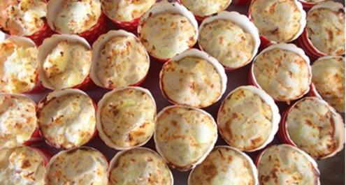 מאפינס סלמון ופירה