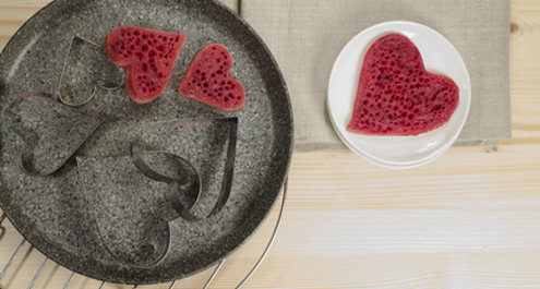 פנקייק ורוד של אהבה - ללא צבעי מאכל וללא גלוטן