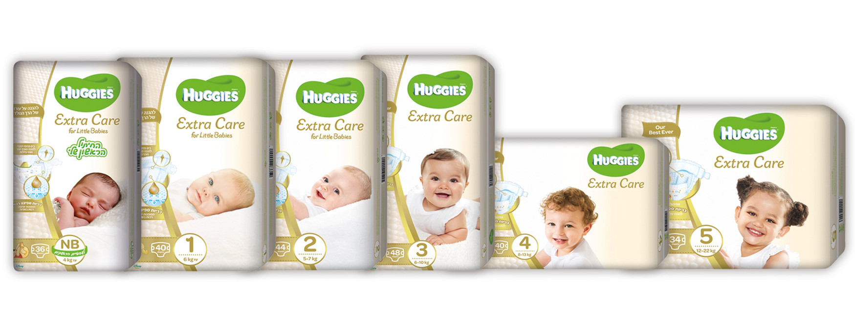 HUGGIES Extra Care - סדרת חיתולים סופר פרימיום חדשה של האגיס