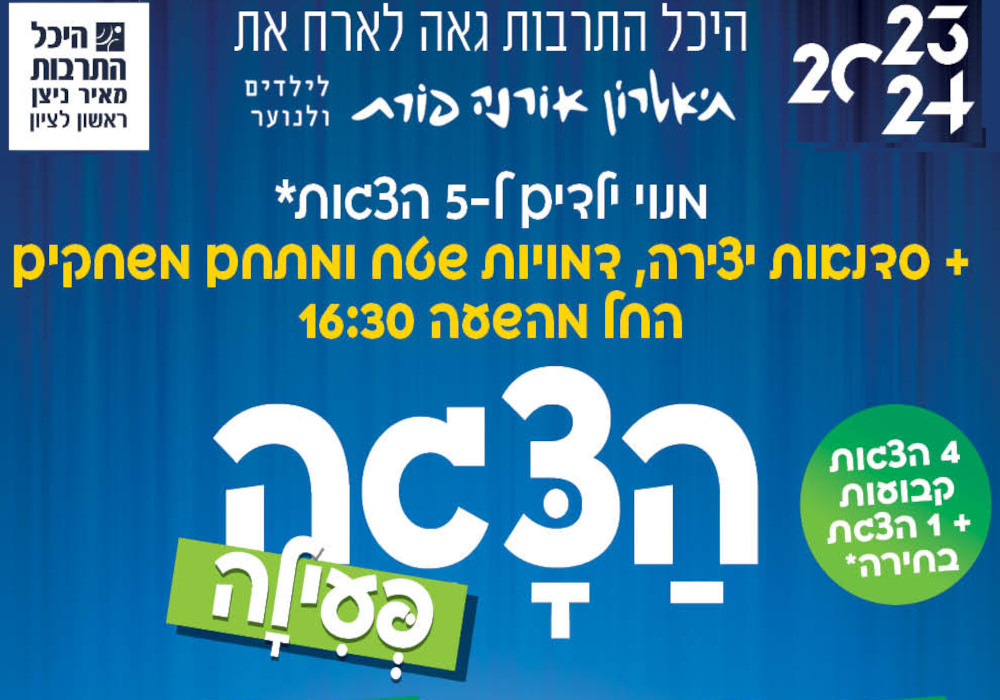 הצגה פעילה – בילוי חורפי איכותי עם ילדים!